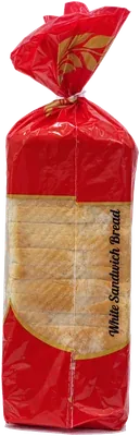 Bakers World White sandwich bread pack, side
